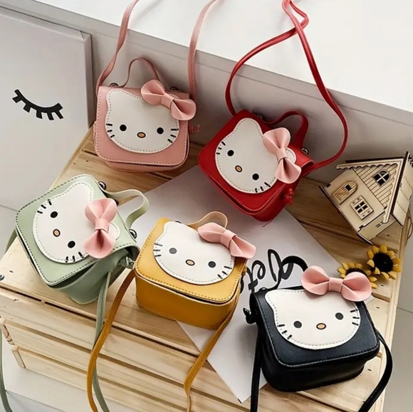 BRAND NEW!! Hello Kitty Kids Mini Purses - Red, Pink, Yellow, Green, Black - Picture 3 of 8